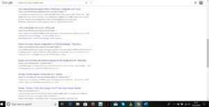 A SERP screenshot based on a voice search